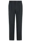 Isabel Marant 'henda' Black Virgin Wool Blend Pants Women In Blue