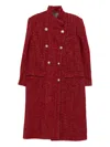 Isabel Marant Herringbone Double-breasted Coat In Red