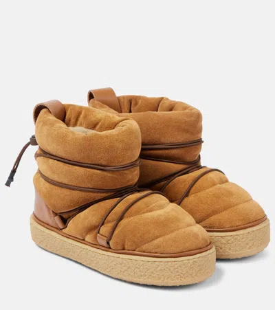 Isabel Marant Heta Suede Ankle Boots In Brown