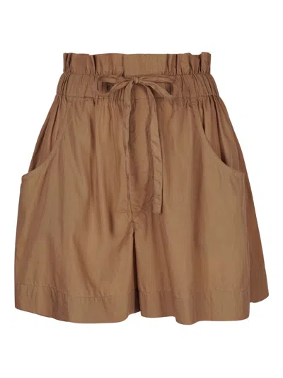 Isabel Marant Hidea Paperbag Waist Shorts In Brown