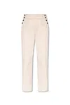 Isabel Marant Jordy Elastic Waistband Loose Pants In Beige