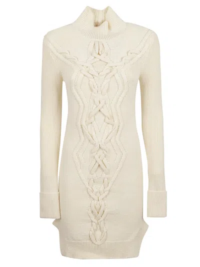 ISABEL MARANT ISABEL MARANT HIGH COLLAR BEIGE DRESS