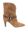 Isabel Marant Low Cognac-coloured Suede Boot In Brown