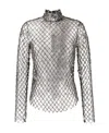 Isabel Marant High-neck Long-sleeved Blouse In Gray