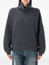 Isabel Marant High-neck Ribbed Knit In Gray