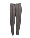 Isabel Marant High Rise Checked Pants In Beige Polyester In Beige