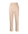 Isabel Marant High-rise Cropped Trousers In Nude