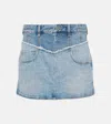 Isabel Marant Lesia Cotton Denim Shorts In Blue