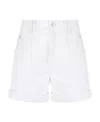 Isabel Marant High-rise Denim Shorts In White