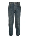 ISABEL MARANT HIGH-RISE PANELLED TAPERED JEANS