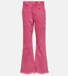 Isabel Marant High-rise Straight Eyelet Jeans In Pink