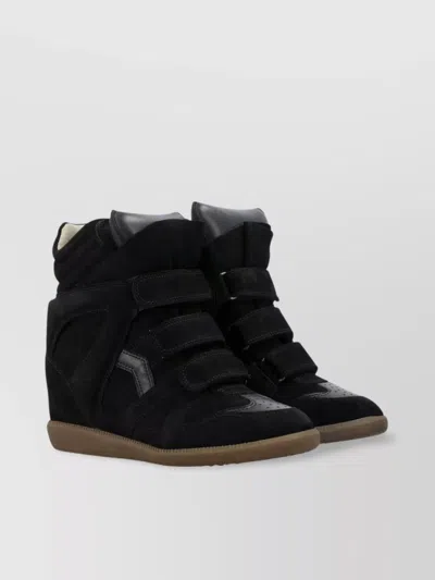 Isabel Marant High Top Hidden Heel Sneakers In Black