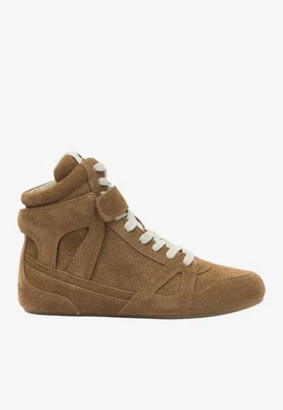 Isabel Marant High-top Leather Sneakers In Brown