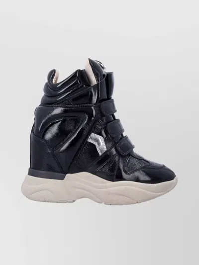 ISABEL MARANT HIGH-TOP SNEAKERS WITH GLOSSY CHUNKY SOLE