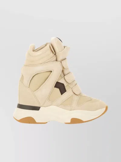 ISABEL MARANT HIGH-TOP SUEDE SNEAKERS RUBBER SOLE