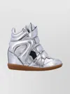Isabel Marant High-top Wedge Sneakers Metallic Finish In Silver