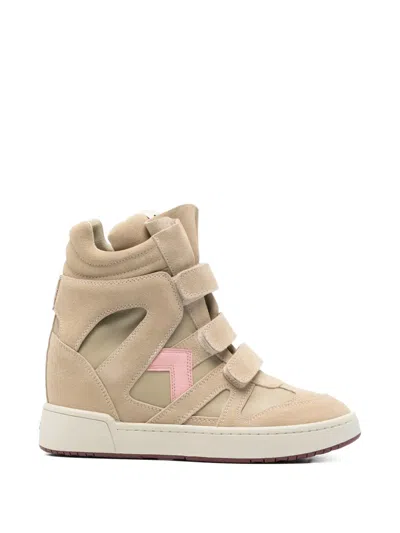 Isabel Marant High-top Wedge Sneakers In Neutral