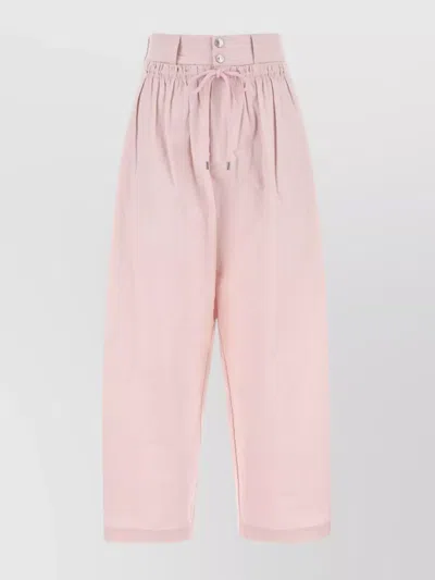 ISABEL MARANT HIGH WAIST COTTON PANT WITH ELASTIC WAISTBAND