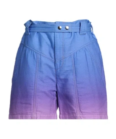 Isabel Marant High Waist Shorts In Blue