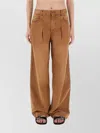 Isabel Marant High Waist Trousers Wide Legs In Brown