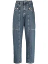 Isabel Marant Belt Ring Denim Trousers In Blue