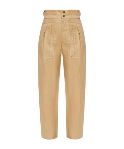 Isabel Marant High-waisted Casual Pants In Nude