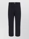 ISABEL MARANT HIGH-WAISTED COTTON TROUSERS CARGO POCKETS