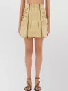 Isabel Marant High-waisted Drawstring Mini Skirt With Side Pockets