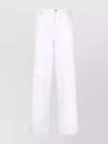 Isabel Marant Marant High-waisted White Denim Jeans With Logo-engraved Hardware