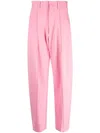 Isabel Marant High-waisted Tapered-leg Trousers In Pink