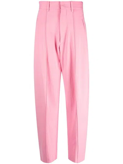 Isabel Marant High-waisted Tapered-leg Trousers In Pink