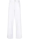 Isabel Marant Marant High-waisted White Denim Jeans With Logo-engraved Hardware