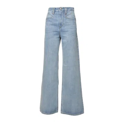 Isabel Marant High-waisted Wide Leg Jeans In Fluid Cotton Denim