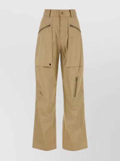 Isabel Marant Women Beige Cotton Jolande Pant In Brown