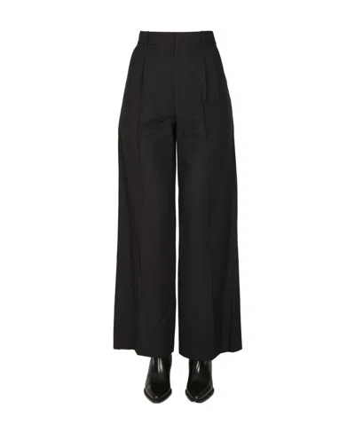 Isabel Marant High-waisted Wide-leg Trousers In Black