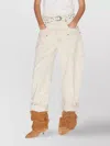 Isabel Marant High-waisted Wide Leg Trousers In Cotton-hemp Blend
