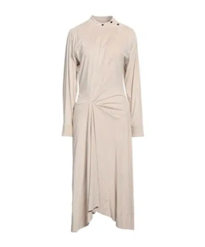 Isabel Marant High-necked Midi Dress In Brown