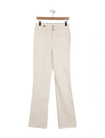 Pre-owned Isabel Marant High-rise Flared Jeans In White