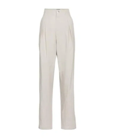Isabel Marant High-rise Slim Cotton Pants In Gray