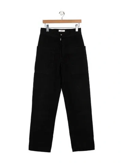 Pre-owned Isabel Marant High-rise Straight Leg Jeans In Black