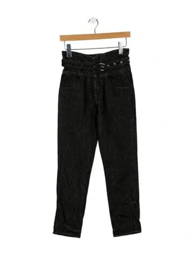 Pre-owned Isabel Marant High-rise Straight Leg Jeans In Black