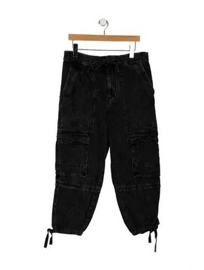 Pre-owned Isabel Marant High-rise Straight Leg Jeans In Black