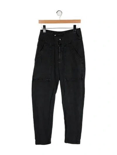 Pre-owned Isabel Marant High-rise Straight Leg Jeans In Black