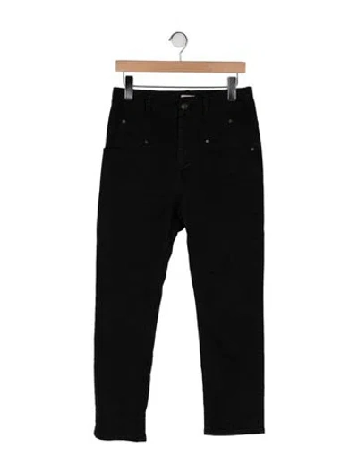 Pre-owned Isabel Marant High-rise Straight Leg Jeans In Black