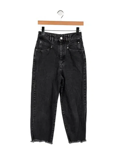 Pre-owned Isabel Marant High-rise Straight Leg Jeans In Black