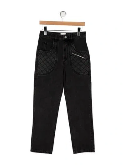 Pre-owned Isabel Marant High-rise Straight Leg Jeans In Black