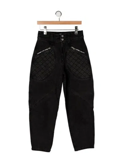 Pre-owned Isabel Marant High-rise Straight Leg Jeans In Black