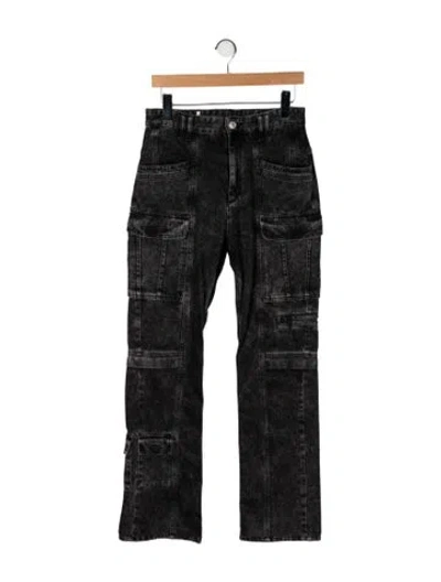 Pre-owned Isabel Marant High-rise Straight Leg Jeans In Black