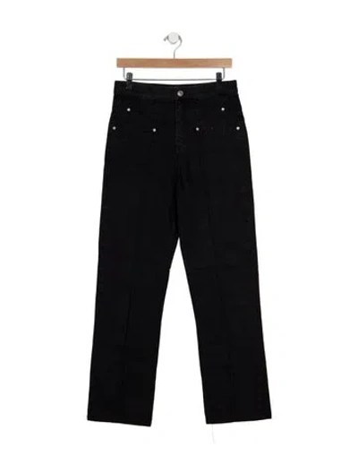 Pre-owned Isabel Marant High-rise Straight Leg Jeans In Black