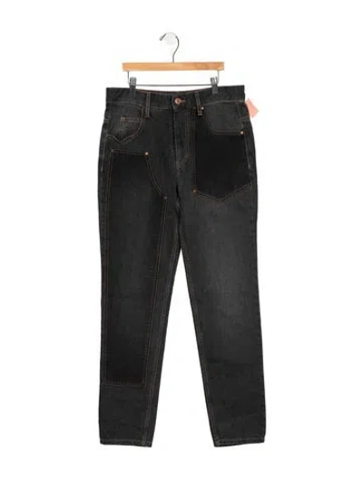 Pre-owned Isabel Marant High-rise Straight Leg Jeans In Black